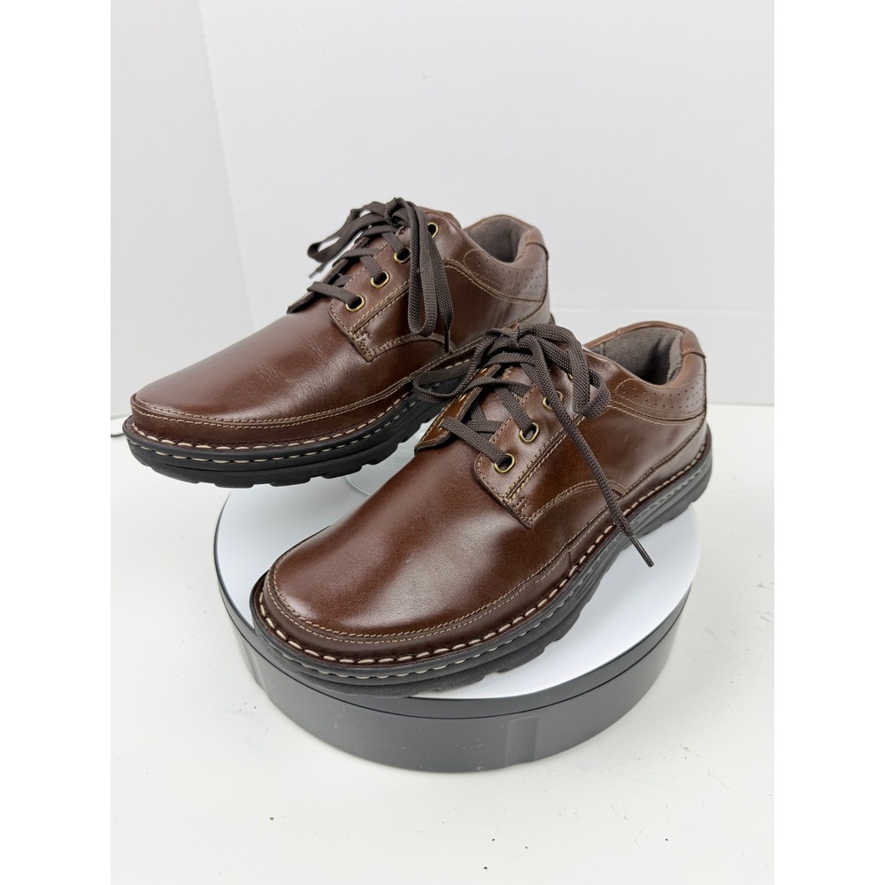 Drew Orthopedic Arch Support Men Brown Leather Lace Up‎ Oxford Dress Shoes 10W